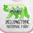 thumbnail image 4 of Inktastic Yellowstone National Park Mountains and Bear Shape Boys or Girls Baby Bib, 4 of 4