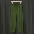 thumbnail image 2 of Mrzhqd Comfy Pants Women Daily Elastic Waist Workout Trousers Solid Long Pants Loose Casual Pockets Trousers Army Green 4Xl, 2 of 3