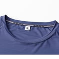 thumbnail image 5 of Lovzfmll Summer Ice Silk Cool Touch Thin Stretch Loose Short Sleeve T-Shirt, Men's Outdoor Breathable Sports Shirt for Hot Days Navy, 5XL, 5 of 9