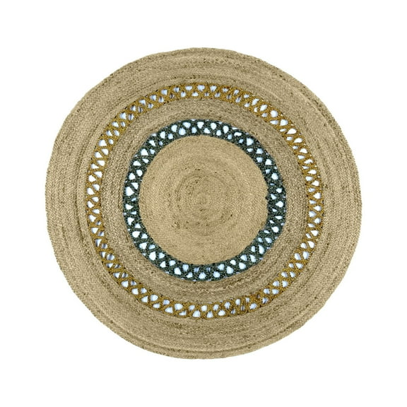 Oussum Hand Woven Natural Jute Area Rug Round Indoor Home Décor Area Runner Online