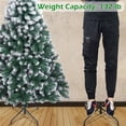 thumbnail image 2 of 7ft Snow Flocked Hinged Artificial Pine Christmas Tree with Solid Metal Stand, Xmas Full Tree for Indoor and Outdoor(7FT/Snow), 2 of 7