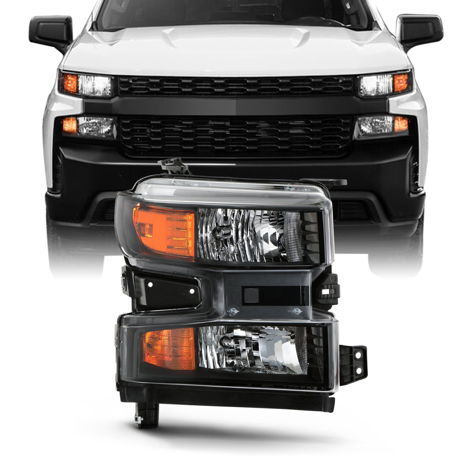 6 inch -Black LED 2007 Chevrolet TAHOE W/O AIR CURTAIN Door mount spotlight Passenger side WITH install kit 