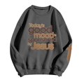 thumbnail image 5 of Unir Women Today's Good Mood Sponsored By Jesus Cross Sleeve Crewneck Sweatshirt Oversized Faith Fall Casual Layering Pullover Top 1PC S-XXL Plus Size Friendly, 5 of 5