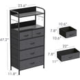 thumbnail image 2 of Ourlova 5-Drawer Fabric Dresser - Compact Storage Unit with Sturdy Metal Frame, Easy Assembly, Versatile Organizer for Clothes and Essentials in Grey, 2 of 8