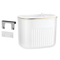 thumbnail image 2 of Cubo de basura colgante con tapa, contenedor de compost para cocina, práctico cubo de basura para residuos de alimentos, de de montaje en pared para Blanco S, 2 of 8
