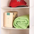 thumbnail image 3 of Organizador de armario colgante con estante de 6 niveles, estante colgante de tela con 2 ganchos resistentes para almacenamiento, plegable (beige brillar Hogar, 3 of 3