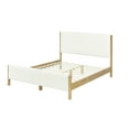 thumbnail image 2 of Christopher Knight Home Modern Boucle Upholstered Queen Bed Frame with Headboard, Solid Wood Legs, White, 2 of 8
