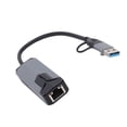 thumbnail image 1 of 5g 5G USB 3.0 Ethernet Adapter 5000Mbps High Speed 2 in 1 USB A Type C to RJ45 LAN Adapter for PC Laptop, 1 of 7