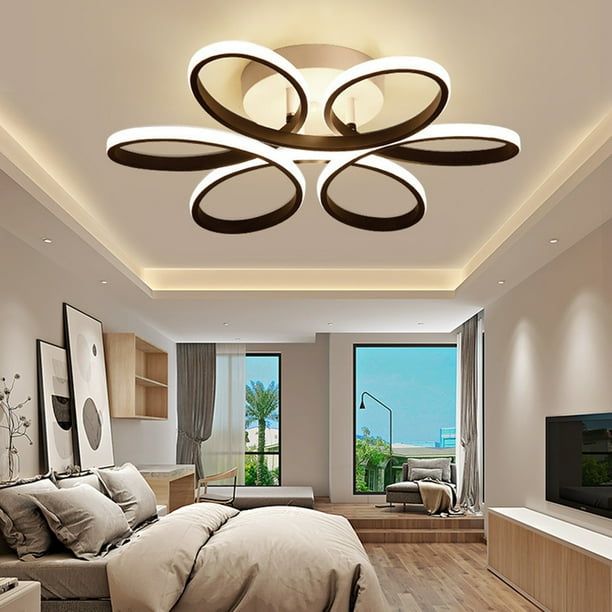 Lámpara de dormitorio, cuidado de los ojos, diseño floral, luces de techo para dormitorio, sala de estar