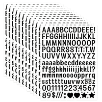 CCOCC 10 Sheets Vinyl Letter Stickers 1 Inch, Self-Adhesive Alphabet ...