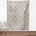 thumbnail image 4 of Abstract Upholstery Fabric by the Yard, Retro Drawn Doodled Floral Elements Bloomed Roses and Swirled Geometric, Decorative Fabric for DIY and Home Accents, Multicolor by Ambesonne, 4 of 5