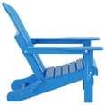 thumbnail image 5 of Polytrends  Laguna Hdpe All Weather Outdoor Patio Foldable Adirondack Chair With Side Table (2-Piece Set) Pacific Blue, 5 of 5