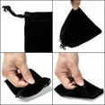 thumbnail image 4 of GKNET 50pcs Small Drawstring Velvet Bags Black 4.7x4 inch Delicate Jewelry Gift Pouches, 4 of 5