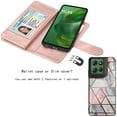 thumbnail image 5 of For Moto G Power 5G 2025 Case, Motorola Moto G Power 5G 2025 Wallet Case with Card Holder and Lanyard for Women Men, Ebizware Magnetic Flip Detachable Leather Cell Phone Cover - Marble Pink, 5 of 8