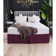 thumbnail image 2 of HNB Store Pleated Bed Skirt Easy Fit 18" inch Drop | Microfiber Made | Decorative Queen Size Bedskirt | Wine, 2 of 8