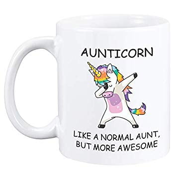Aunticorn Funny Coffee Mug Aunt Ever Gifts from Niece or Nephew Birthday Mug