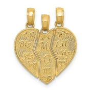 VSIRIUS 14k Break-apart BIG SIS-MOM-LIL SIS Charm QM298A