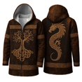 thumbnail image 3 of Long Sleeve Hooded Cardigan With Unique Print For Casual And Outdoor Wear Men'S Cardigan, 3 of 3