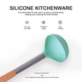 thumbnail image 3 of Utensilios de cocina de silicona con mango de acero inoxidable, cuchara de cocina antiadherente, mango de madera, utensilios de cocina de silicona, 3 of 6
