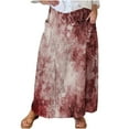 thumbnail image 2 of WXLWZYWL Women's Linen Maxi Skirt with Pockets - Floral Print Casual Elastic Waistband Flared Long Skirt 2024 Fall Fashion, 2 of 5