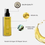 Kerazon Keratin Hair Serum with Argan Oil, Smoothing and Damage Repair, 2oz