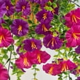 thumbnail image 4 of Safeglitz Artificial Hanging Flowers for Outdoors, 4-Piece Set of Cascading Blooms, UV-Resistant Plants for Porches & Gardens, Realistic Look with No Watering Required, 4 of 8