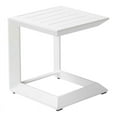thumbnail image 1 of Pangea Home Leaf Modern Aluminum Patio Side Table in Powder Coated White, 1 of 8
