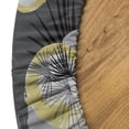 thumbnail image 5 of Ambesonne Palm Leaves Abstract Fitted Round Tablecloth, Freeform Print, 40"- 44" Diameter, Mustard Dusk Dimgray, 5 of 5