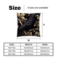thumbnail image 5 of Crow Stylish Velvet Throw Pillow Covers Set of 2 with Unique Patterns for Bed Pillow - 16x16, 18x18, 20x20 Inches for Various Occasions, 5 of 6