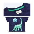 thumbnail image 5 of 2-Pack Little Boys T-Shirts Luminous Dinosaur Crewneck Short Sleeve Top, Size for 18M-6T, 5 of 7
