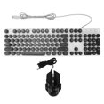 thumbnail image 2 of Combo Clavier et Souris Mécaniques, Clavier Punk Mécanique Rétroéclairé RVB Filaire USB 104 Touches et Ensemble de Souris à DPI Réglable, 1200/1800/2400/3600 DPI, pour Bureau et Jeux, 2 of 7