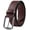 Dark Brown, variant on KM Legend mens Leather Dress Belt for Work Business and Casual(White, 38)
