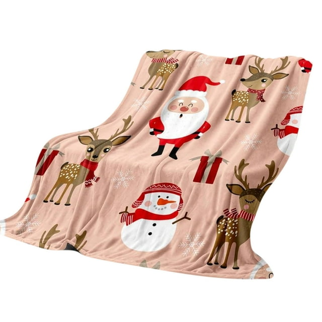 Decoraciones de Navidad Al Aire Libre Manta Linda de Navidad 100 X 130cm Manta de Terciopelo Francés Sofá Manta Linda Classys Manta de Navidad Manta de Lana para Dormir