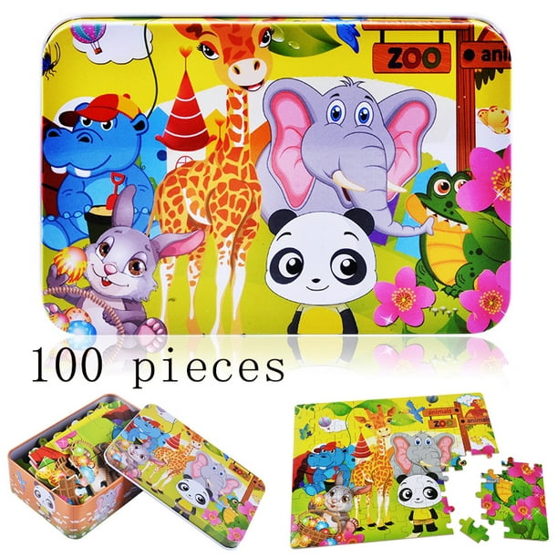 LNKOO Wooden Jigsaw Puzzles for Kids Ages 3-8 Toddler Puzzles Educational Learning Toys Set Animals Puzzles for Boys and Girls Walmart.com