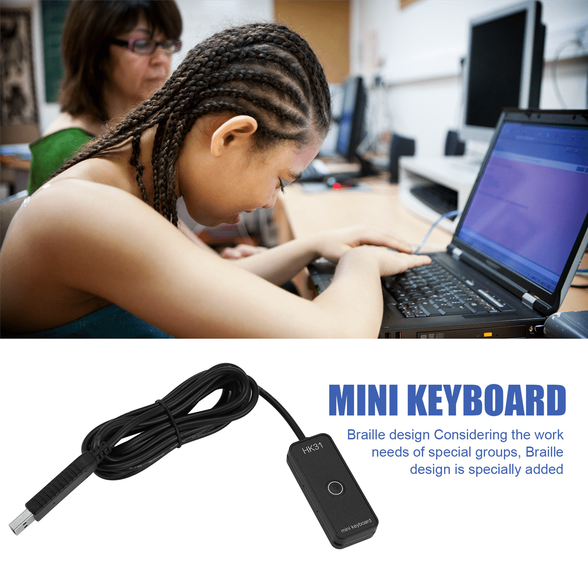 HK31 Keyboard Custom Programmable Macro Mini Keyboard Gaming Keypad for Game Multimedia HK31UBM