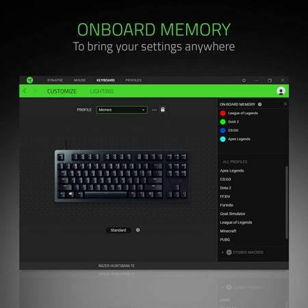 Razer - Huntsman Tournament Edition TKL Wired Optical Linear Switch Gaming Keyboard with Chroma RGB Backlighting - Black