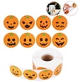 thumbnail image 3 of Halloween Sticker Roll Incluye Pegatinas Redondas De 500 Piezas Pegatinas De Calabazas Con Diferentes Expresiones Para Libros Notebooks Party Eigraketly HA014008-00, 3 of 7