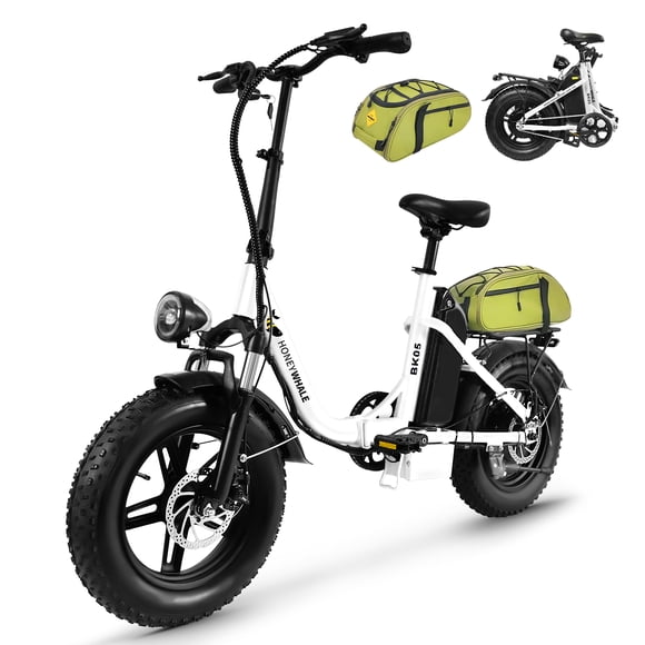 Bicicleta electrica plegable Honey whale Bk05 Blanco