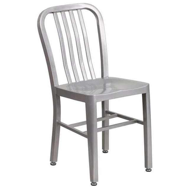 Alston Quality FM2700S Metal Dining Chair, Silver