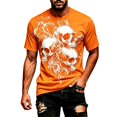 thumbnail image 4 of Halloween T Shirts for Men Short Sleeve Crewneck Casual Skull Graphic Tee Shirt, 4 of 4
