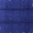 thumbnail image 1 of Ahgly Company Machine Washable Indoor Square Abstract Blue Modern Area Rugs, 5' Square, 1 of 4