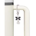 thumbnail image 3 of Delight Jewelry Silvertone Mini Handcuffs - Silvertone Bow Charm Accessory for Tumblers and Thermal Cups, 3 of 4