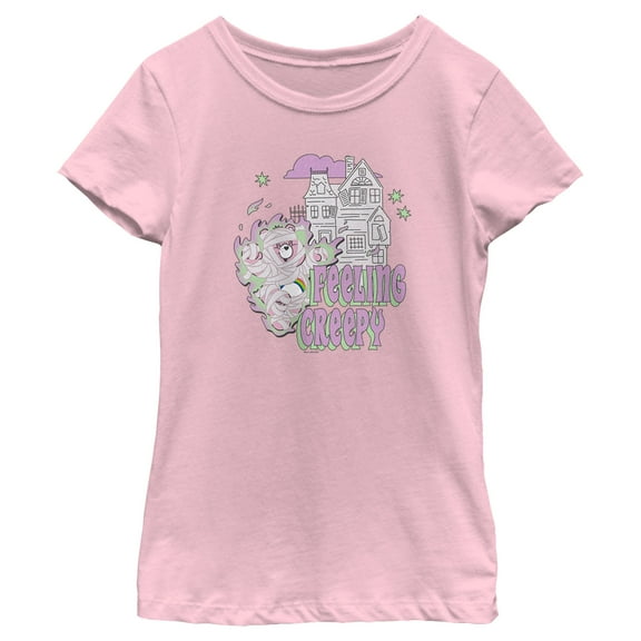Girl's Care Bears Halloween Cheer Bear Feeling Creepy Graphic T-Shirt