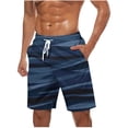 thumbnail image 2 of COSFO Casual Men Swim Shorts Summer Graphic Quick Dry Board Shorts Swimming Drawstring Beach Loose Fit Elastic Waist Swim Shorts, 2 of 5