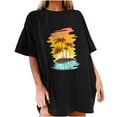 thumbnail image 1 of Birdeem T-Shirt Décontracté pour Femmes à Manches Courtes, Imprimé, d'Été, de Plage, à Enfiler, 1 of 7