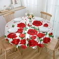 thumbnail image 3 of Christmas Winter Snowflake Gnome Round Tablecloth Waterproof Wedding Decor Table Cover Christmas Party Decorative Tablecloth, 3 of 6