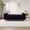 Black+Natural, variant on S-HOME Beige Sherpa Fleece Upholstered Daybed Ottoman with Solid Wood Legs and 2 Bolster Pillows for Living Room