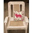 thumbnail image 2 of Carolines Treasures Lion Shabby Chic Roses Square Decorative Outdoor Pillow, 2 of 2