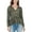 Green, variant on WILLIAM RAST Womens Green Waffle-knit Camouflage Long Sleeve Top  Size: L