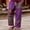 Purple, variant on Men's Lightweight Printed Trousers Drawstring Elastic Waist Pockets for Gardening